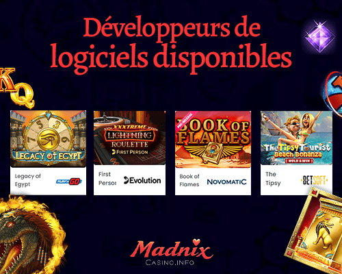 fournisseurs de jeux sur madnix