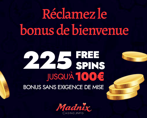 bonus de bienvenue sur madnix