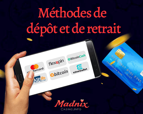 dépôt et retrait sur madnix